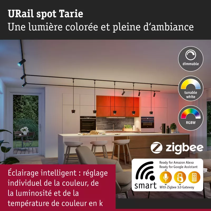 URail Spot Smart Home Zigbee 3.0 Tarie RGBW 230lm 4,5W RGBW+ dimmbar 230V