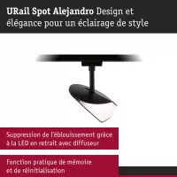 URail Spot sur rail 3-Step-Dim Alejandro 800lm 10W 3000K gradable 230V - système d'accrochage et décoration - détail 29