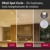 URail Track spotlight 3-Step-Dim Circle 280lm 5W 2700 - 4000K dimmable 230V Signal white - système d'accrochage et décoration - détail 6