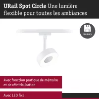 URail Track spotlight 3-Step-Dim Circle 280lm 5W 3000K dimmable 230V - système d'accrochage et décoration - détail 29