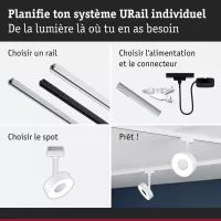 URail Track spotlight 3-Step-Dim Circle 280lm 5W 3000K dimmable 230V - système d'accrochage et décoration - détail 30