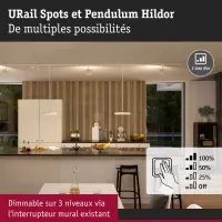 URail Spot sur rail 3-Step-Dim Hildor 850lm 15W 3000K gradable 230V - système d'accrochage et décoration - détail 29