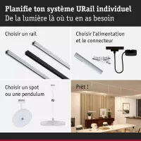 URail Spot sur rail 3-Step-Dim Hildor 850lm 15W 3000K gradable 230V - système d'accrochage et décoration - détail 30