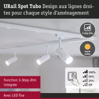 Foco para riel URail Tubo Individual con atenuación de 3 pasos, 150 lm, 4 W, 3000 K, regulable, 230 V, luz blanca. - système d'accrochage et décoration - détail 6