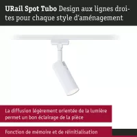 Foco para riel URail Tubo Individual con atenuación de 3 pasos, 150 lm, 4 W, 3000 K, regulable, 230 V, luz blanca. - système d'accrochage et décoration - détail 7