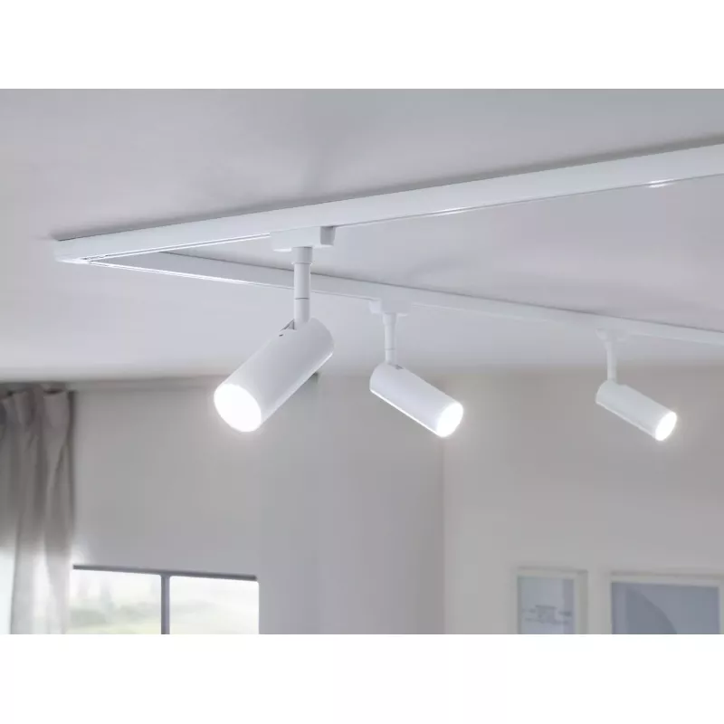 URail Spot sur rail 3-Step-Dim Tubo Spot individuel 150lm 4W 3000K gradable 230V Blanc signal