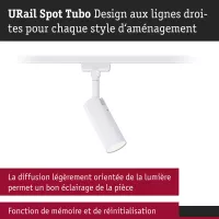 URail Schienenstrahler, 3-stufig dimmbar, 170 lm, 4 W, 4000 K, 230 V, Signalweiß - système d'accrochage et décoration - détail 7