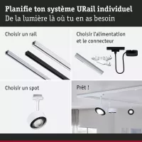 URail Track spotlight Aldan Individual spotlight 470lm 8W 3000K dimmable 230V Signal white - système d'accrochage et décoration - détail 9