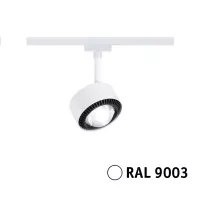 URail Gleisstrahler Aldan Einzelstrahler 470 lm 8 W 4000 K dimmbar 230 V Signalweiß - système d'accrochage et décoration - détail 6