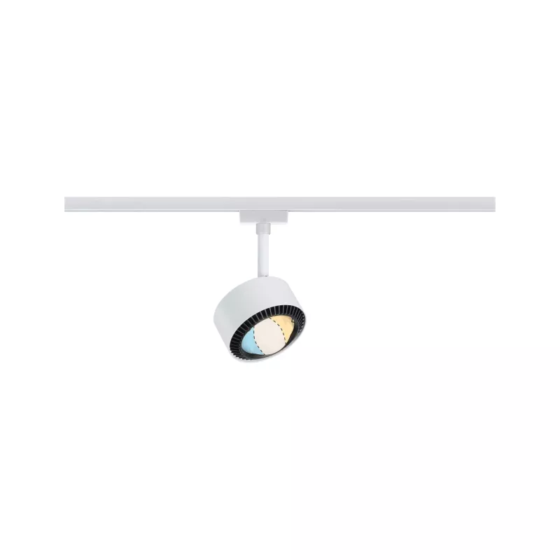 Foco para riel URail Foco individual Aldan 500lm 8W Blanco Interruptor 230V