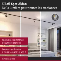 Foco para riel URail Foco individual Aldan 500lm 8W Blanco Interruptor 230V - système d'accrochage et décoration - détail 33