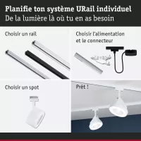 URail Track spotlight Arena Individual spotlight 850lm 15W 2700K dimmable 230V Signal white - système d'accrochage et décoration - détail 8