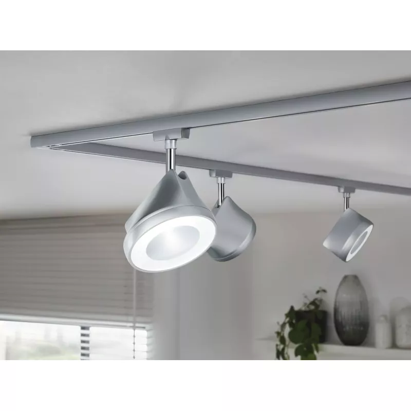 URail-Schienenstrahler Arena Einzelstrahler 950 lm 15,3 W 4000 K dimmbar 230 V Mattchrom, Chrom