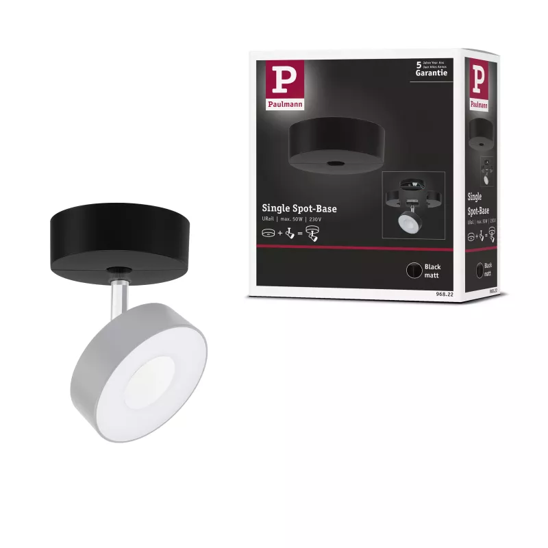 URail Spot sur rail Base Spot individuel max. 50W 230V