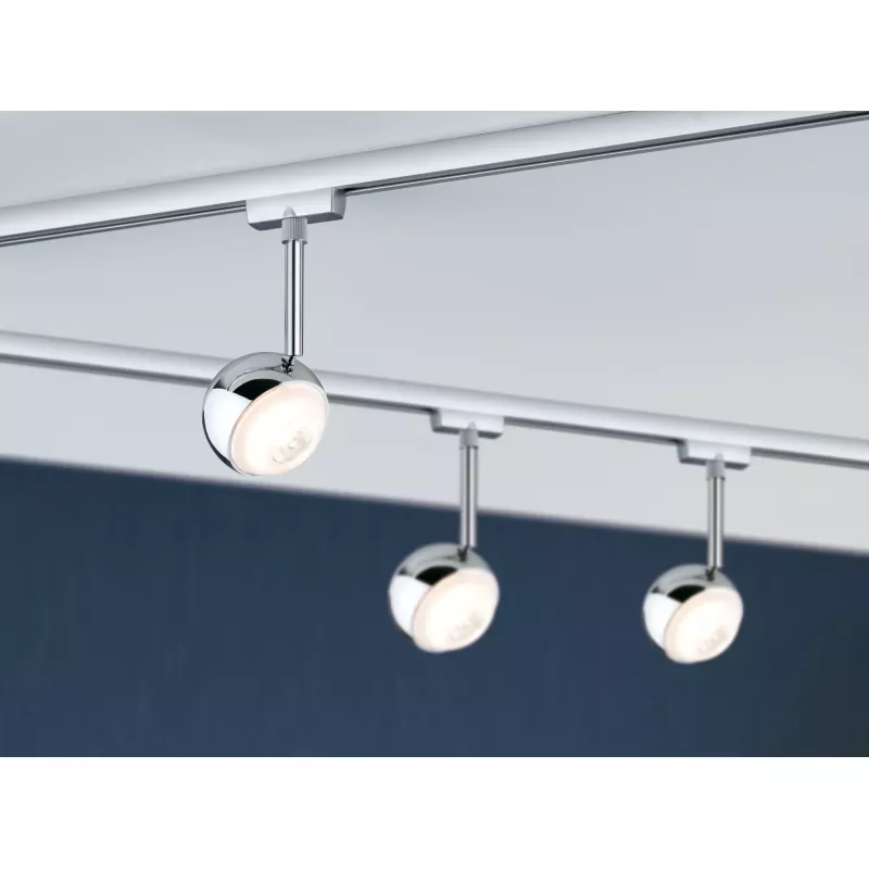 Foco para riel URail Capsule II Foco individual 439lm 6.3W 2700K regulable 230V Cromo mate, Cromo