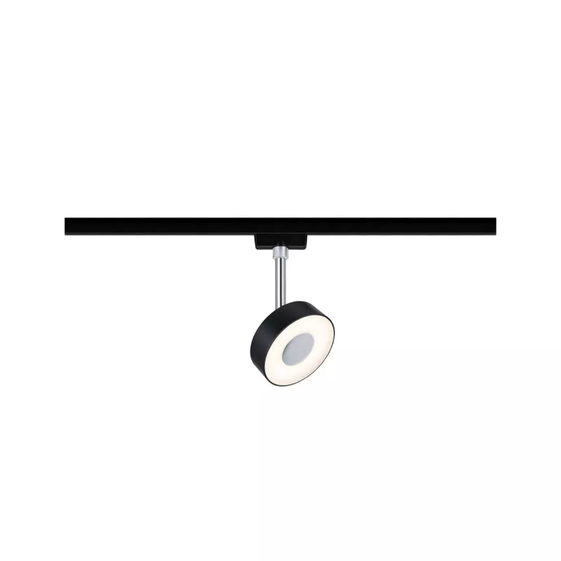 URail Spot sur rail Circle 200lm 5W 2700K gradable 230V Noir mat - système d'accrochage et décoration