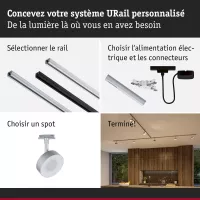 Foco para riel URail Circle 220lm 5W 2700 - 4000K regulable 230V Cromo mate - système d'accrochage et décoration - détail 8