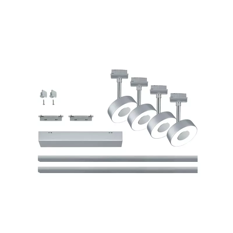 URail Spot sur rail Circle Kit de base 4x222lm 4x5,3W 2700K 230V Chrome mat, Chrome