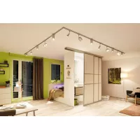 Foco para riel URail Circle Basic Kit 4x222lm 4x5.3W 2700K 230V Cromo mate, Cromo - système d'accrochage et décoration - détail 8