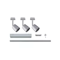 URail Schienenstrahler-Abdeckung Basisset GU10 max. 3x10W dimmbar 230V Mattchrom, Chrom - système d'accrochage et décoration - détail 7