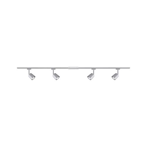 URail Track spotlight Cover Basic kit GU10 max. 4x10W dimmable 230V Matt chrome, Chrome