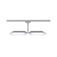 Foco individual para riel URail Dipper, 2x650lm, 2x8W, 2700K, regulable, 230V, cromo mate, blanco. - système d'accrochage et décoration - détail 1