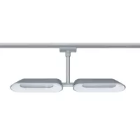 URail Spot sur rail Dipper Spot individuel 2x650lm 2x8W 2700K gradable 230V Chrome mat, Blanc - système d'accrochage et décoration - détail 3