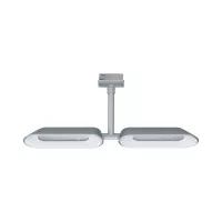 Foco individual para riel URail Dipper, 2x650lm, 2x8W, 2700K, regulable, 230V, cromo mate, blanco. - système d'accrochage et décoration - détail 5