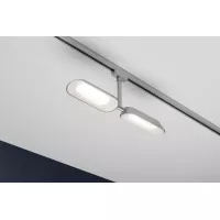 URail Schienenstrahler Dipper Einzelstrahler 2x650lm 2x8W 2700K dimmbar 230V Mattchrom, Weiß - système d'accrochage et décoration - détail 7