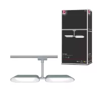 URail Spot sur rail Dipper Spot individuel 2x650lm 2x8W 2700K gradable 230V Chrome mat, Blanc - système d'accrochage et décoration - détail 8
