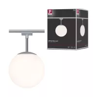 Foco individual URail Track Spot Globe E14 máx. 10W regulable 230V Cromo mate, Opal - système d'accrochage et décoration - détail 6