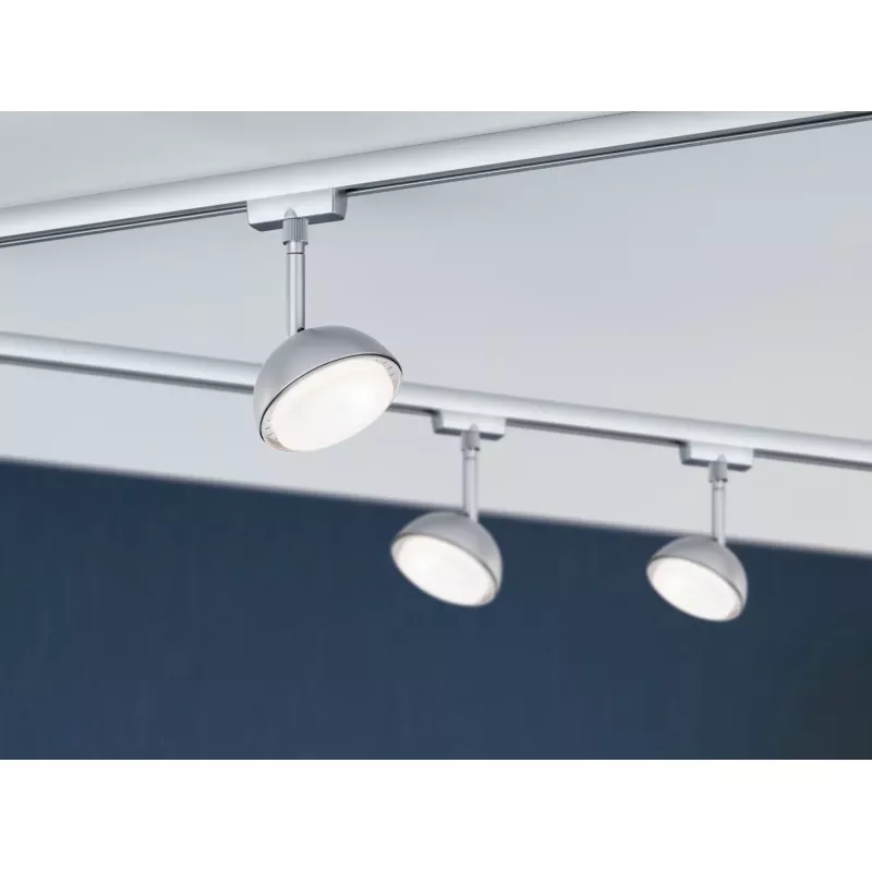 URail Track spotlight Hemi Individual spotlight 425lm 4.9W 3000K 230V Matt chrome