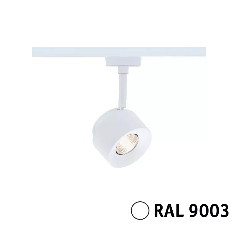 URail Schienenstrahler, 650 lm, 7,4 W, 3000 K, dimmbar, 230 V, Signalweiß