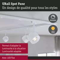 Foco para riel URail, panel de 650 lm, 7,4 W, 3000 K, regulable, 230 V, color blanco señal. - système d'accrochage et décoration - détail 6