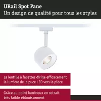 URail Schienenstrahler, 650 lm, 7,4 W, 3000 K, dimmbar, 230 V, Signalweiß - système d'accrochage et décoration - détail 7