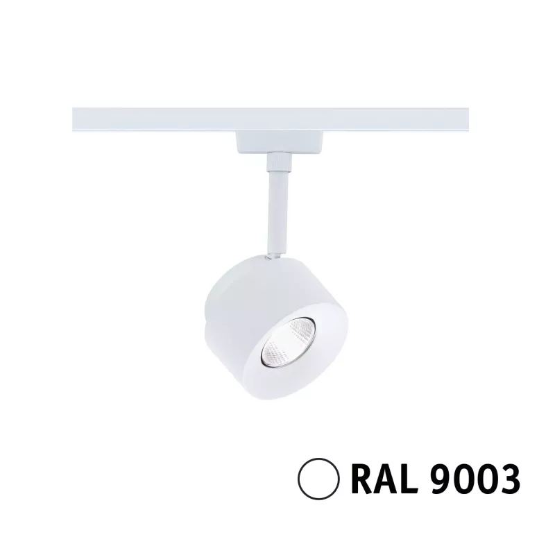 URail Schienenstrahler, 680 lm, 7,4 W, 4000 K, dimmbar, 230 V, Signalweiß