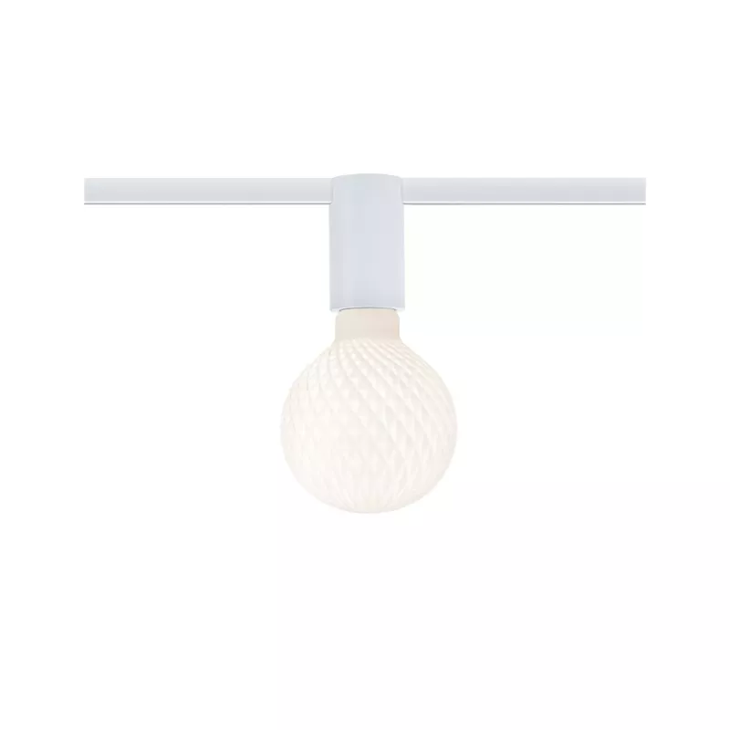 Foco para carril URail, casquillo E27, máx. 20 W, regulable, 230 V, luz blanca.