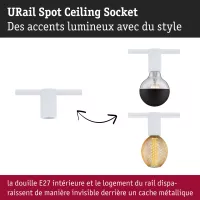 URail Track spotlight Socket E27 max. 20W dimmable 230V Signal white - système d'accrochage et décoration - détail 7