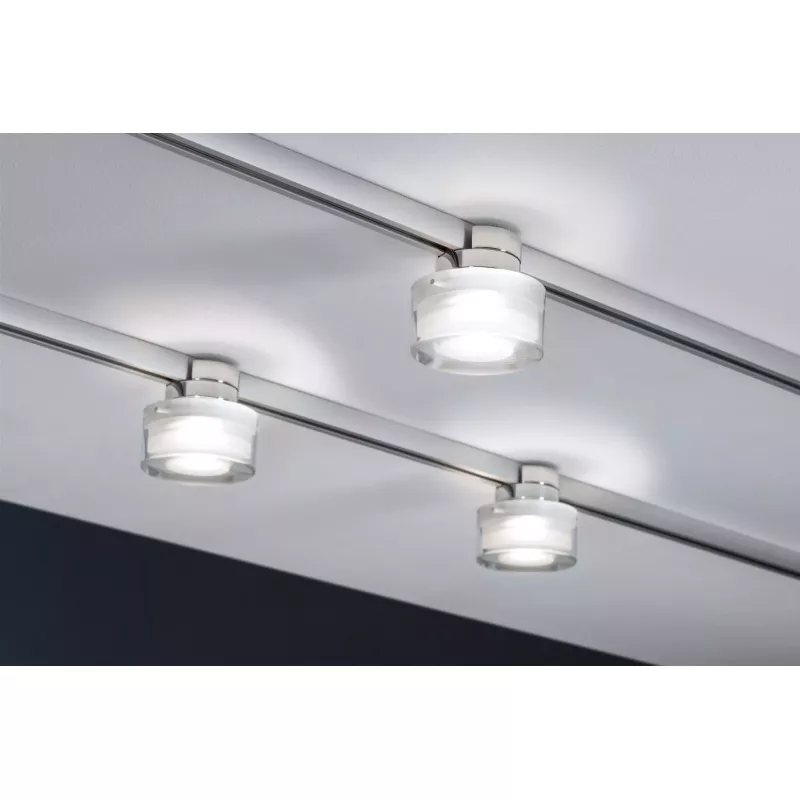 URail Spot on track Topa Dot Individual Spot 350lm 4.9W 4000K Dimmable 230V Chrome, Clear, Satin