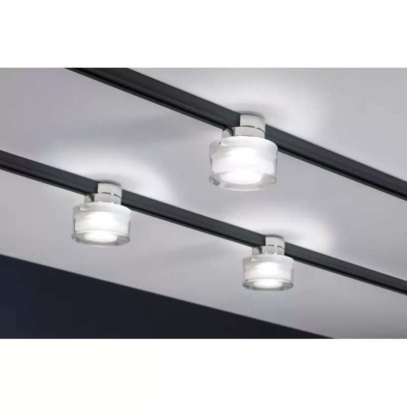 URail Spot on track Topa Dot Individual Spot 350lm 4.9W 4000K Dimmable 230V Chrome, Clear, Satin
