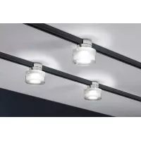 Foco individual URail Spot para riel Topa Dot, 350 lm, 4,9 W, 4000 K, regulable, 230 V, acabado cromado, transparente y satinado - système d'accrochage et décoration - détail 7
