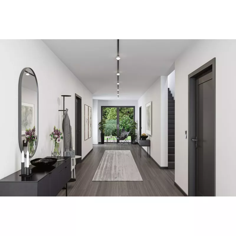 URail Spot sur rail Topa Dot Spot individuel 350lm 4,9W 4000K gradable 230V Chrome, Clair, Satiné