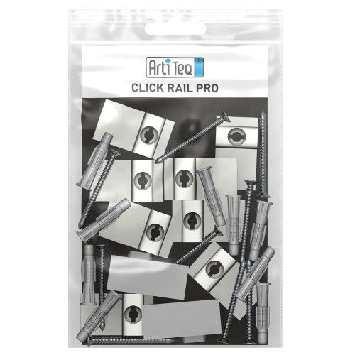 Pack of 5 Click & connect for click rail Pro (ADDITIONAL) - hanging picture rail artiteq ARTI TEQ 2 - Cimaise Tableau 