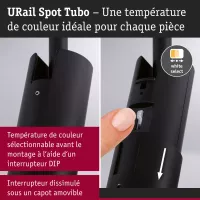 URail Track Spot Tubo Einzelstrahler 200 lm 4 W 2700–4000 K 230 V Mattschwarz - système d'accrochage et décoration - détail 7