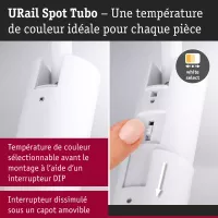 URail Spot sur rail Tubo Spot individuel 320lm 4W 2700 - 4000K 230V Blanc signal - système d'accrochage et décoration - détail 8