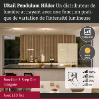 Lámpara colgante URAil Hildor de 3 niveles de atenuación, 850 lm, 15 W, 3000 K, regulable, 230 V, color blanco señal. - système d'accrochage et décoration - détail 4
