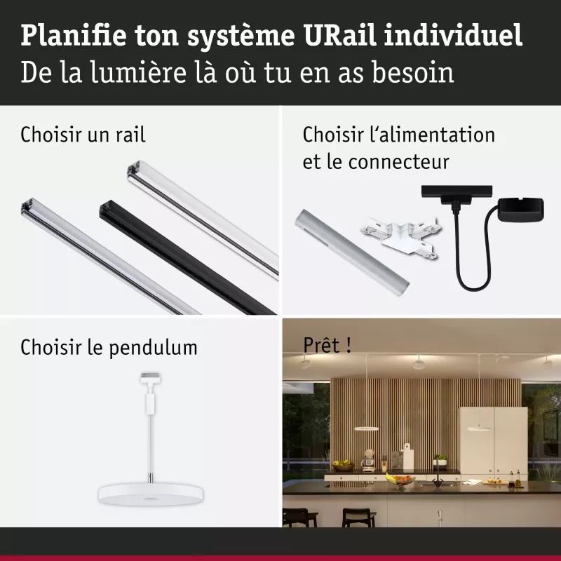 URail Suspension 3-Step-Dim Hildor 850lm 15W 3000K dimmable 230V Signal white
