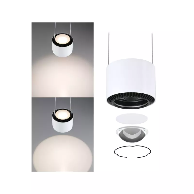 URail Pendant Lamp Aldan 750lm 8.5W 3000K dimmable 230V Signal white