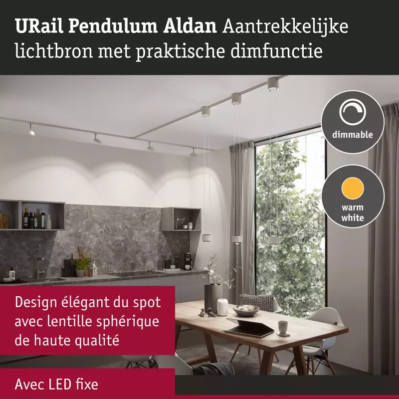 URail Pendelleuchte Aldan 750 lm 8,5 W 3000 K dimmbar 230 V Signal weiß