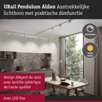 URail Pendant Lamp Aldan 750lm 8.5W 3000K dimmable 230V Signal white - système d'accrochage et décoration - détail 4